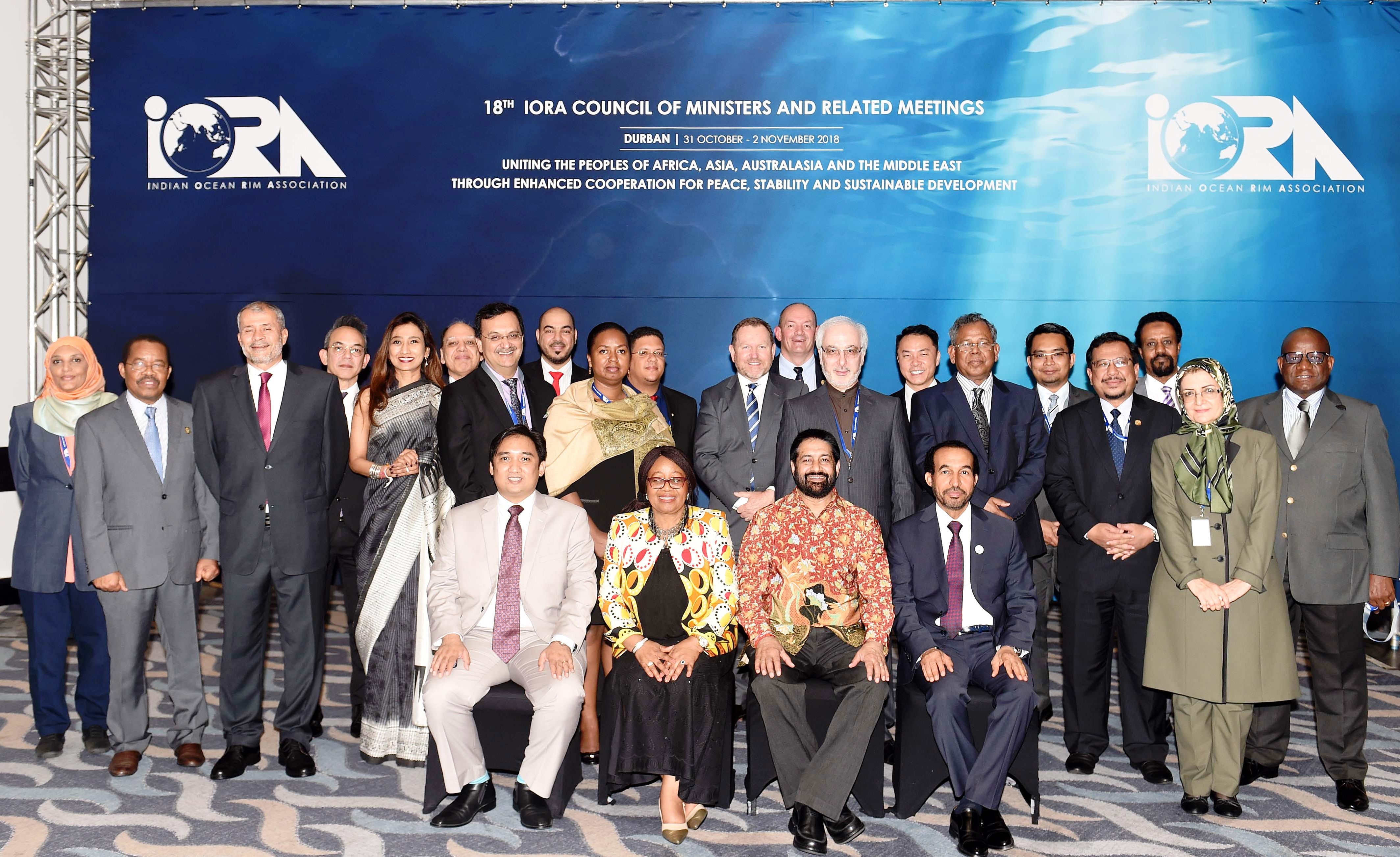 Indian Ocean Rim Association (IORA) Committee of Senior Officials meeting held at the Elangeni Hotel, Durban, South Africa. Prof Anil Sooklal opening the meeting with IORA Sec Gen Dr Nomvuyo N Nokwe. 31 October 2018 Picture byline: Jacoline Schoonees/DNS