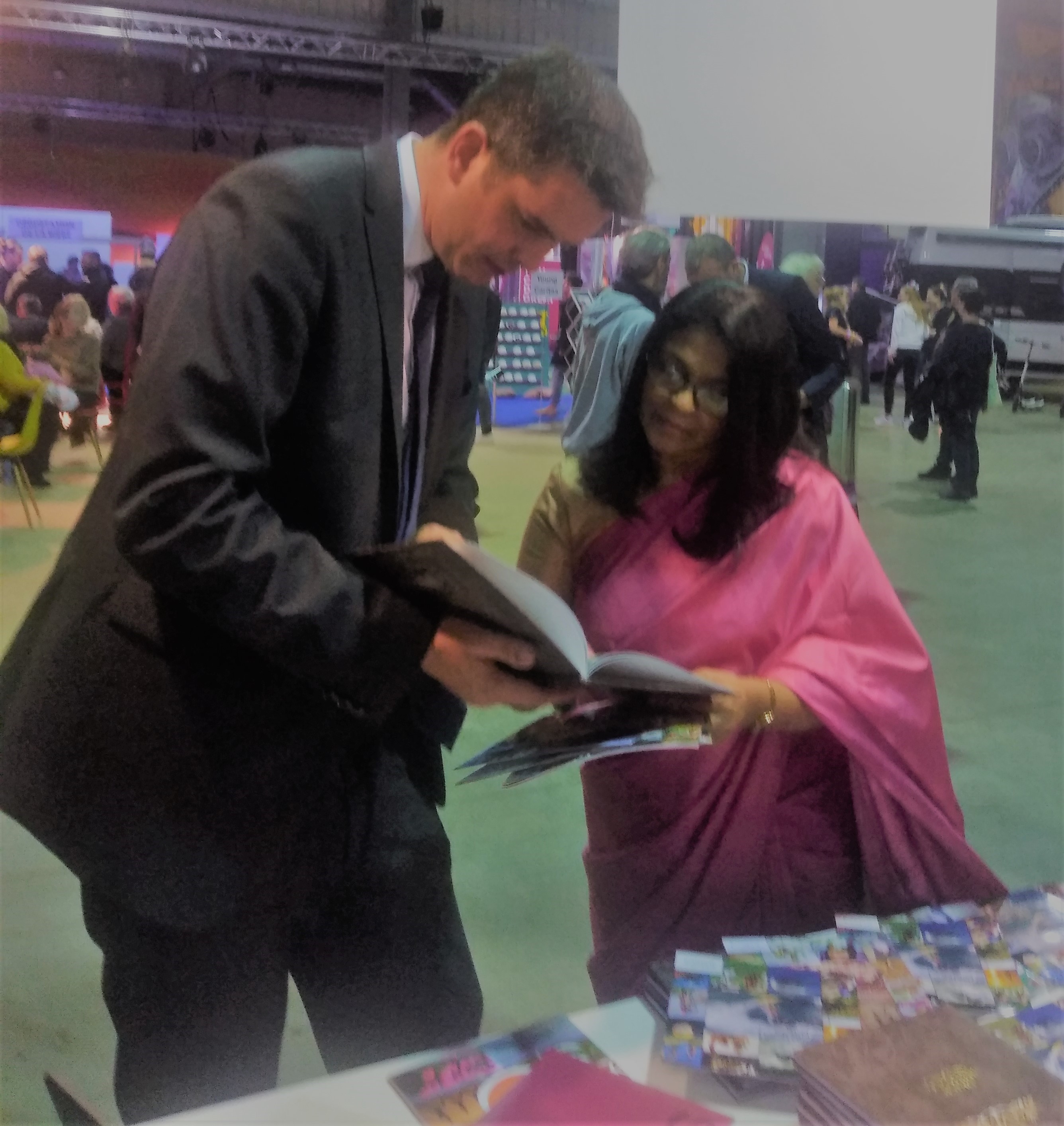 Ambassador Asirwatham in conversion with Minister of Tourism of Luxembourg