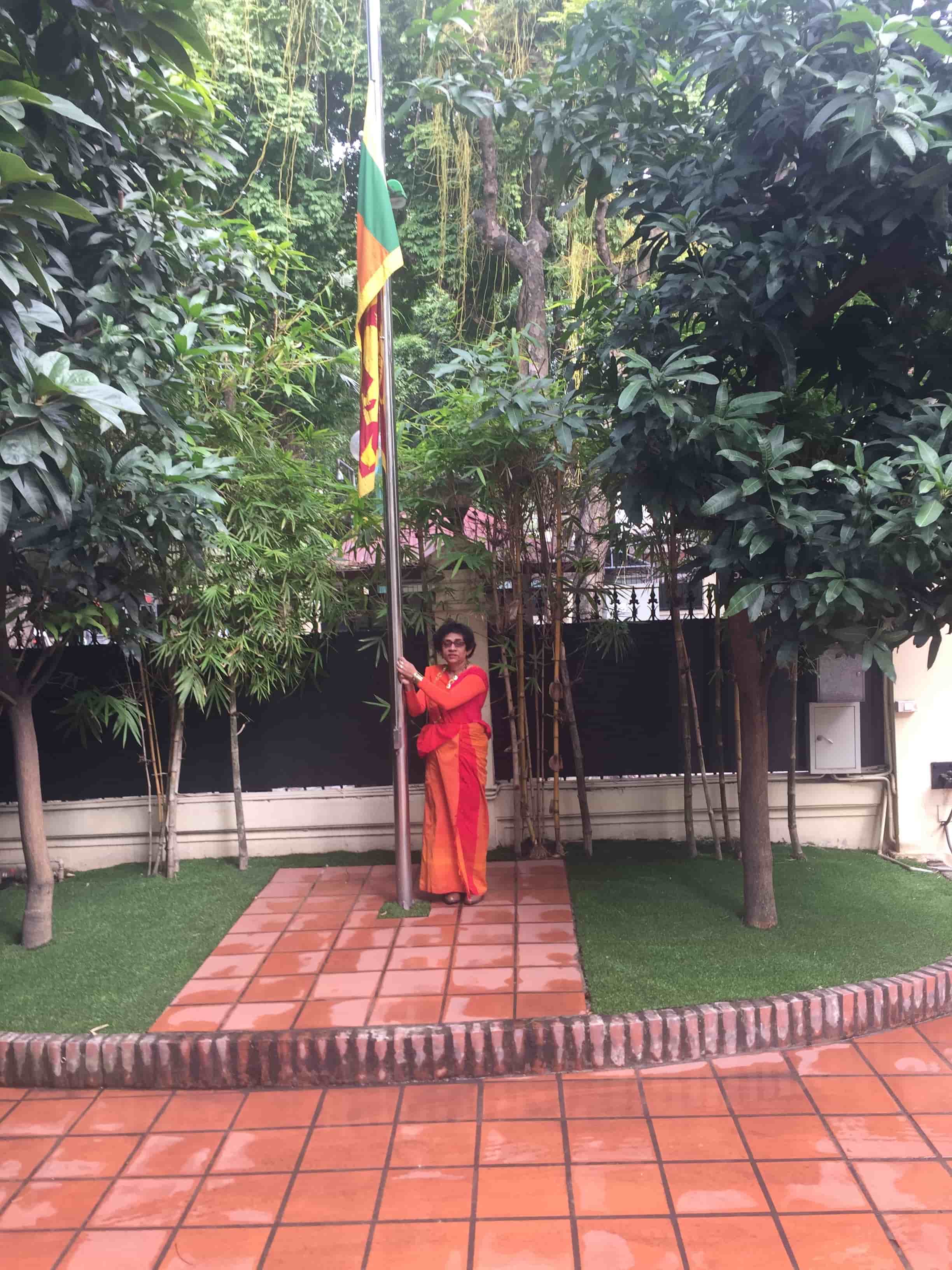 Image1- Hoisting the National flag by the Ambassador