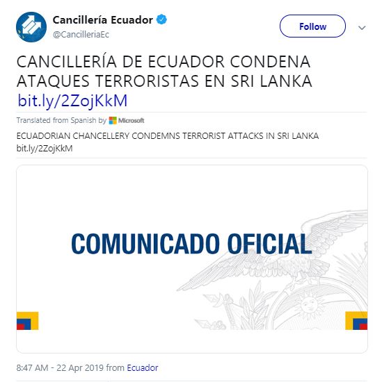 Ecuador - Ministry of Foreign Affairs